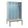 locker met bank,voor scheiding van kleding,HxBxD 2120x1200x815mm,4vak