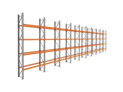 palletstelling,basis+9xaanbouw,HxBxD 4620x19350x750mm,vakl. 3000kg