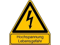 waarschuwings-combibord,v. binnen/buiten,Hoogspanning levensgevaar,PVC