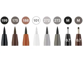 Tekenstift Faber-Castell Pitt Artist Pen etui 8 stuks Classic - 4