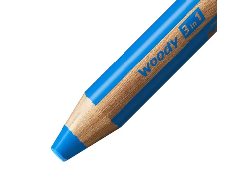 Kleurpotloden STABILO 880 woody 3 in 1 multitalent middelblauw