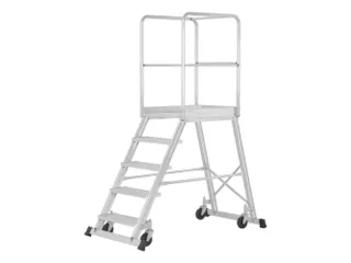 bordestrap,bordes H 1,94m,8treden,aluminium,wielen - 1