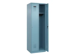 locker,HxBxD 1850x600x500mm,2vak,vak B 300mm,cil.-slot,staand op vloer - 2