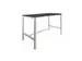 Table Haute Domino Basic hauteur fixe 180x80 ombre bois/alu