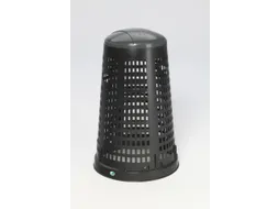 vuilniszakstandaard 120 liter HxØ 880x380-520mm romp PP zwart grijs