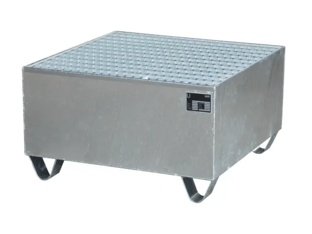 Systeem-Opvangbak Verzinkt 1x200l 203l 465x 800x800mm Rooster