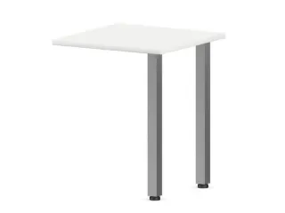 aanbouwtafel,i.h.v.,HxBxD 720-840x600x600mm,2voeten verchroomd,Bl-wit - 1