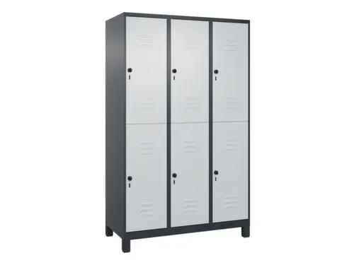 dubbeldekse locker,HxBxD 1950x1200x500mm,3x2vak.,vak B 400mm