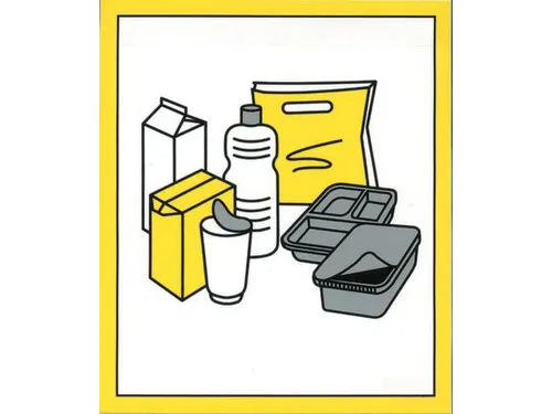 Pictogram Stickers Voor Afvalverzamelaar 6 Symbolen