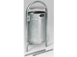 Afvalbak Met Beugel 60 Liter Plaatstaal Verzinkt