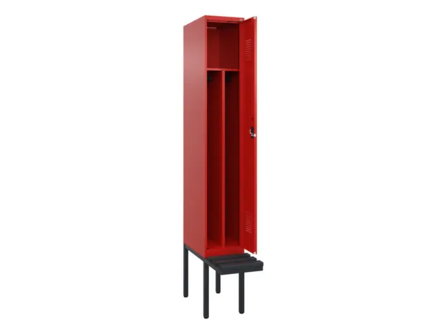 locker met bank,voor scheiding van kleding,HxBxD 2120x300x815mm,1vak