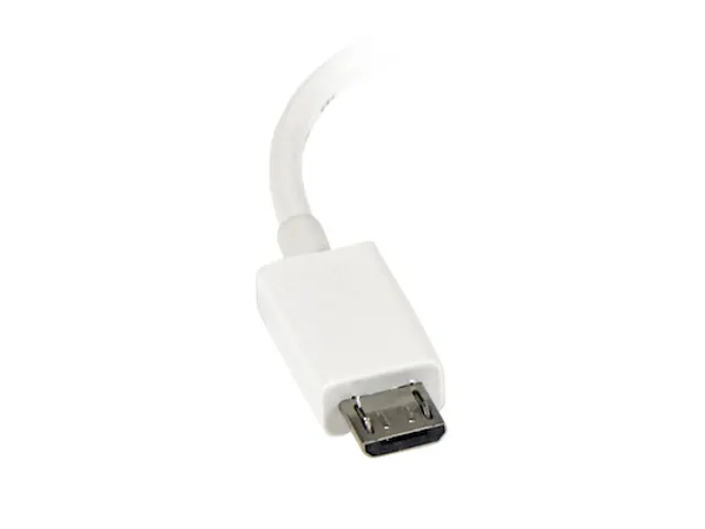 Câble adaptateur Micro USB vers USB Host OTG M/F Blanc 12cm