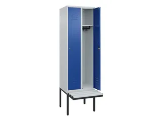 locker met bank,HxBxD 2120x600x815mm,2vak,vak B 300mm,cil.-slot - 2