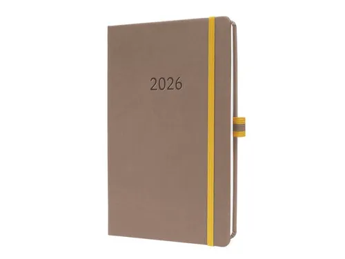 Weekagenda Linescape A5 2026 (EN) bruin Hardcover verticale indeling