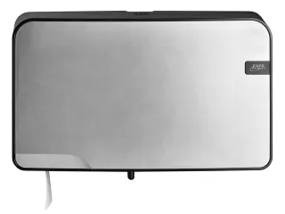 Toiletpapierdispenser Quartzline Q5 jumbo klein duo zilver 441097 - 1