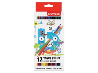 Kleurpotloden Bruynzeel Kids Twin Point assorti 12 stuks - 1