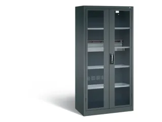 acculaadkast 1950x930x500mm 5stekkerdozen 230V cil.-slot front RAL7016 - 1