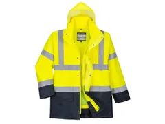 Portwest S768 parka, geel/marineblauw, maat 5XL, per stuk