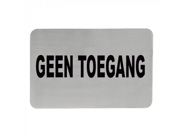 Tekstplaatje geen toegang