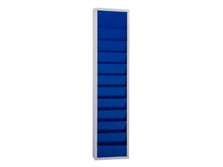orderplanner,10vakken,HxBxD 1278x315x74mm,plank(en) plaatstaal,blauw - 2