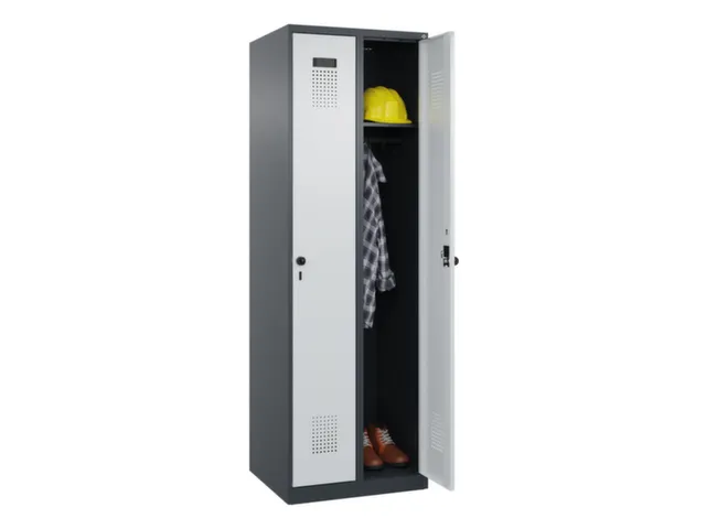 locker,HxBxD 1850x600x500mm,2vak,vak B 300mm,draaigrendel