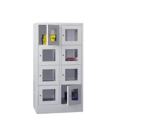 Vakkenkast Vensterdeuren 1518x830x500mm 8 Vakken 400mm Cilinderslot - 1