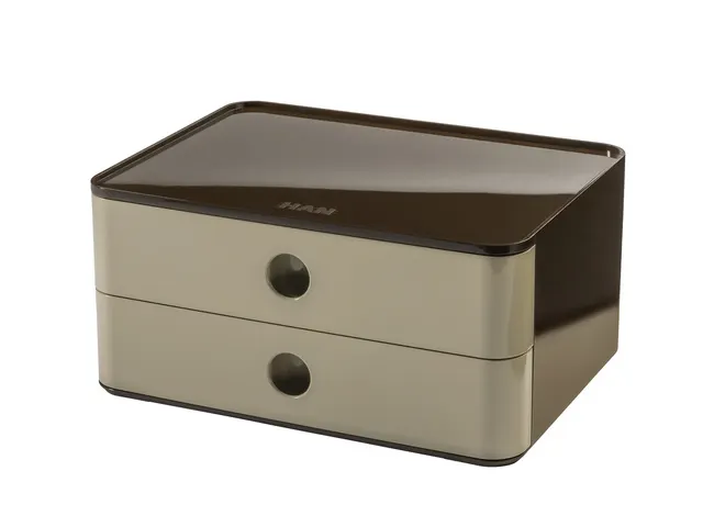 Smart-box Han Allison met 2 lades licht bruin, stapelbaar
