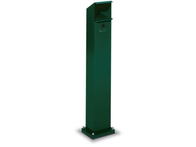 Asbakstaander Vierkant Groen Staalplaat 2 liter 1150x180x150mm | PeukenzuilWinkel.nl