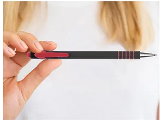 Balpen Lambda Intrekbaar Medium Rood - 5