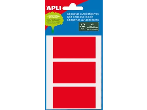 Apli Gekleurde Etiketten 34x67mm Rood