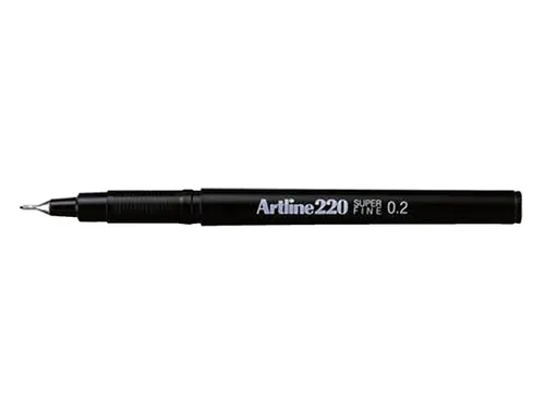 Fineliner Artline 220 rond super fijn blauw