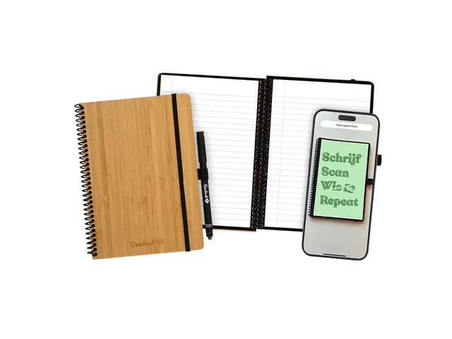 Notitieboek Bambook hardcover A5 lijn 40pagina's uitwisbaar bruin