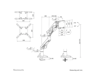 Neomounts ACE DS70-256BL1 Gaming monitorarm 1 scherm 24-57 inch - 2