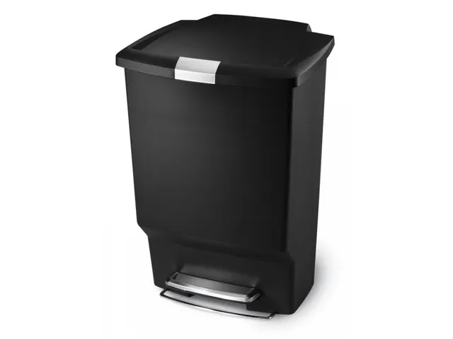 Pedaalemmer 45 Liter Rectangular Plastic Step Can Zwart