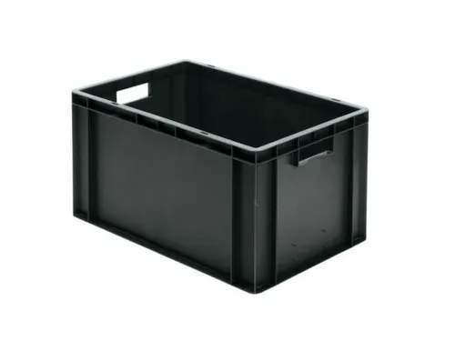 Euronorm-stapelbak 61l 320x600x400mm Wanden/bodem Gesloten Grijs