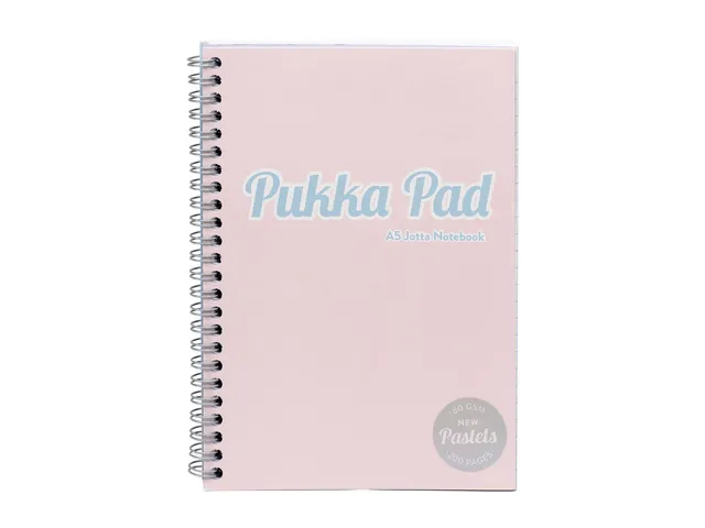 Carnet de notes à spirales Pukka Pad Pastel A5 ligné 3 pièces assor