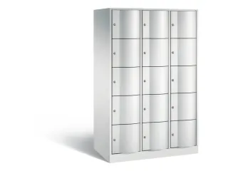 lockerkast cil.slot 1950x1150x640mm 3x5 vakken RAL7035 front RAL7035 - 2