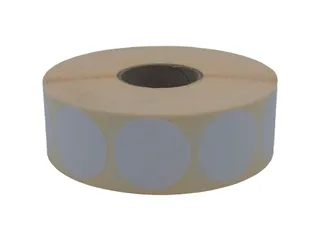 Etiket Rond Wit 35mm Op rol 2000 Stuks - 1