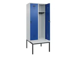 locker met bank,HxBxD 2120x800x815mm,2vak,vak B 400mm,draaigrendel