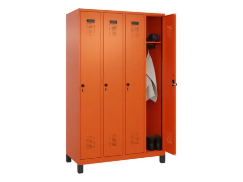 locker,HxBxD 1950x1200x500mm,4vak,vak B 300mm,draaigrendel,voeten