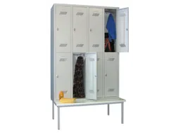 banklocker,dubbeldeks,HxBxD 2150x1200x800mm,RAL7035,front RAL7035