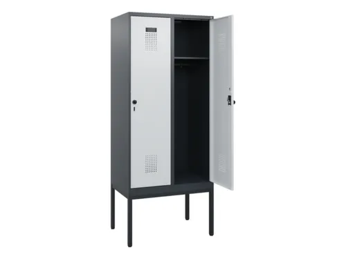 schoollocker,HxBxD 1950x800x500mm,2vak,vak B 400mm,draaigrendel