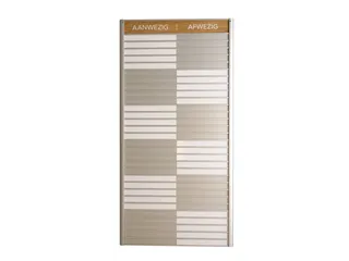 Menoor In-Uit bord 30 namen Aluminium Aanwezig/Afwezig Houtlook - 1