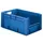 Euronorm Stapelkrat Blauw 270x600x400mm 50l Gesloten Grijpopening