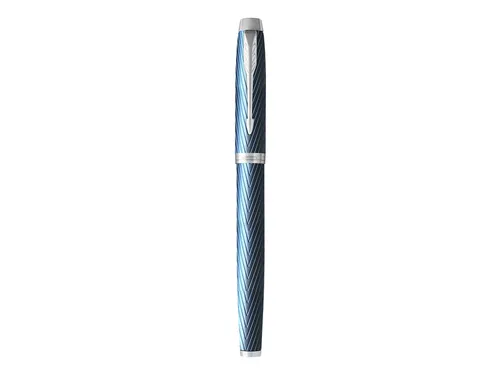 Balpen Parker IM Premium Grey Blue CT Medium Blauwe inkt