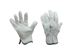 My-T-Gear 5010 mechanische lederen handschoenen grijs maat 8, 12 paar