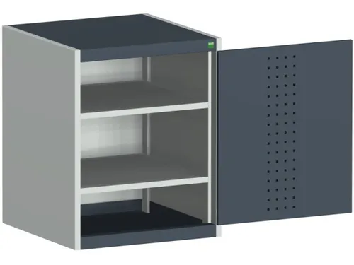 kast met geperforeerde platen,HxBxD 800x650x650mm,2xStalen bodem