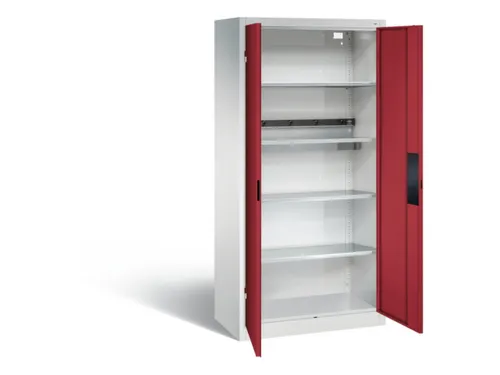 acculaadkast 1950x930x500mm 5stekkerdozen 230V cil.-slot front RAL3003