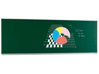 Schoolbord Enkelvlaksbord 120x300cm Krijtbord Magnetisch Groen emaille