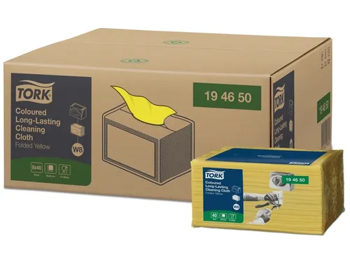 Reiningingsdoek Tork Long Lasting W8 multifunctioneel geel 194650